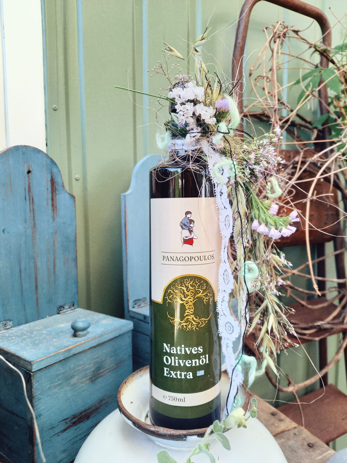 Natives Olivenöl Extra Geschenkflasche