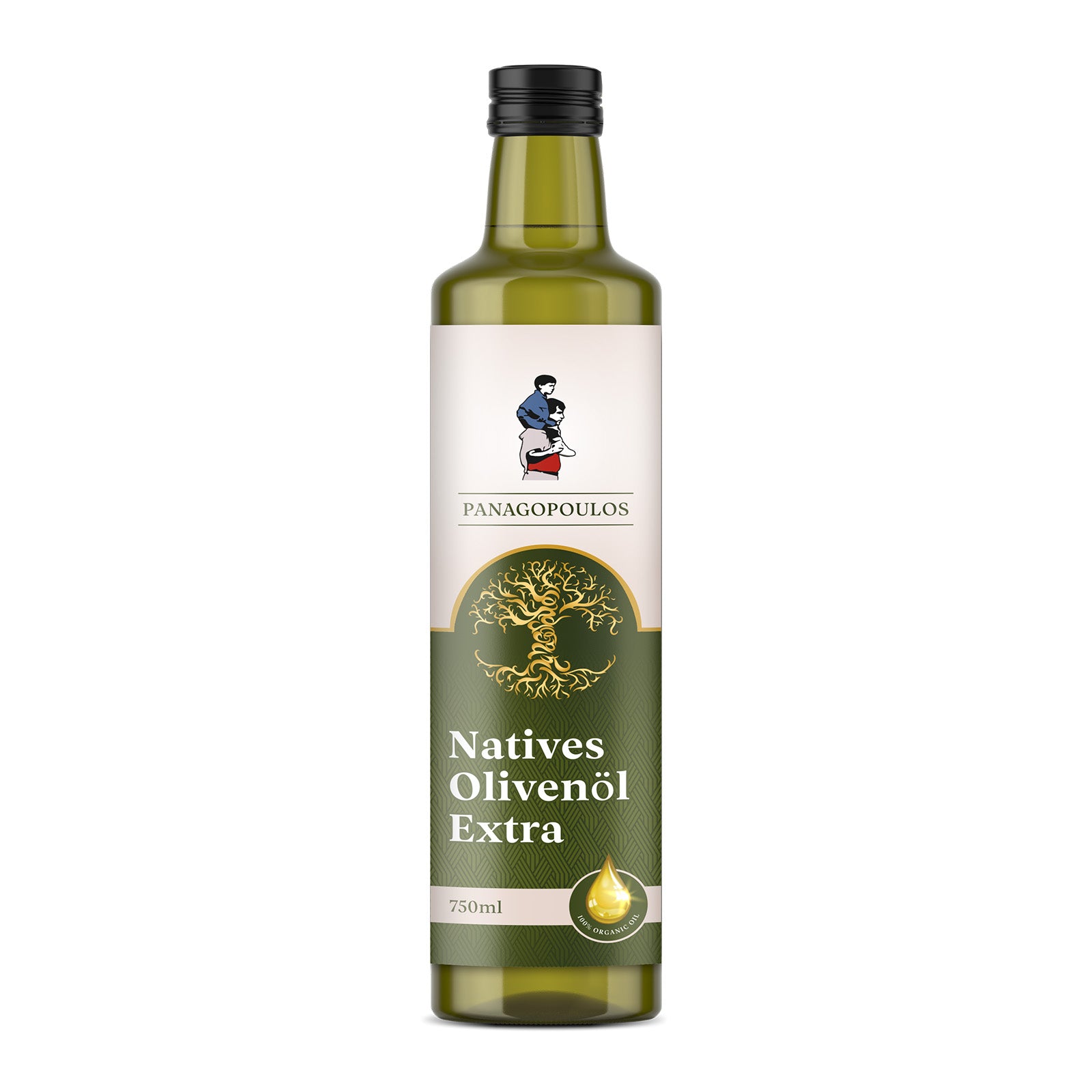 Huile d'olive extra vierge, bouteille de 0,75 l - Première qualité, pressée à froid