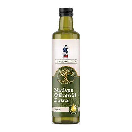 Huile d'olive extra vierge, bouteille de 0,75 l - Première qualité, pressée à froid