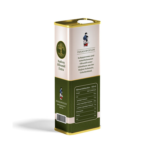 Huile d'olive extra vierge, bidon de 5 l - Première qualité, pressée à froid