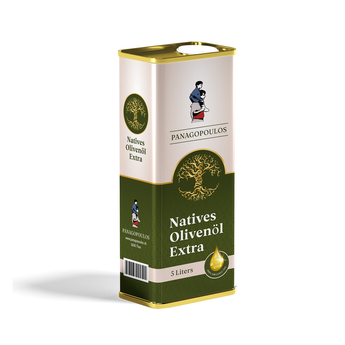 Huile d'olive extra vierge, bidon de 5 l - Première qualité, pressée à froid
