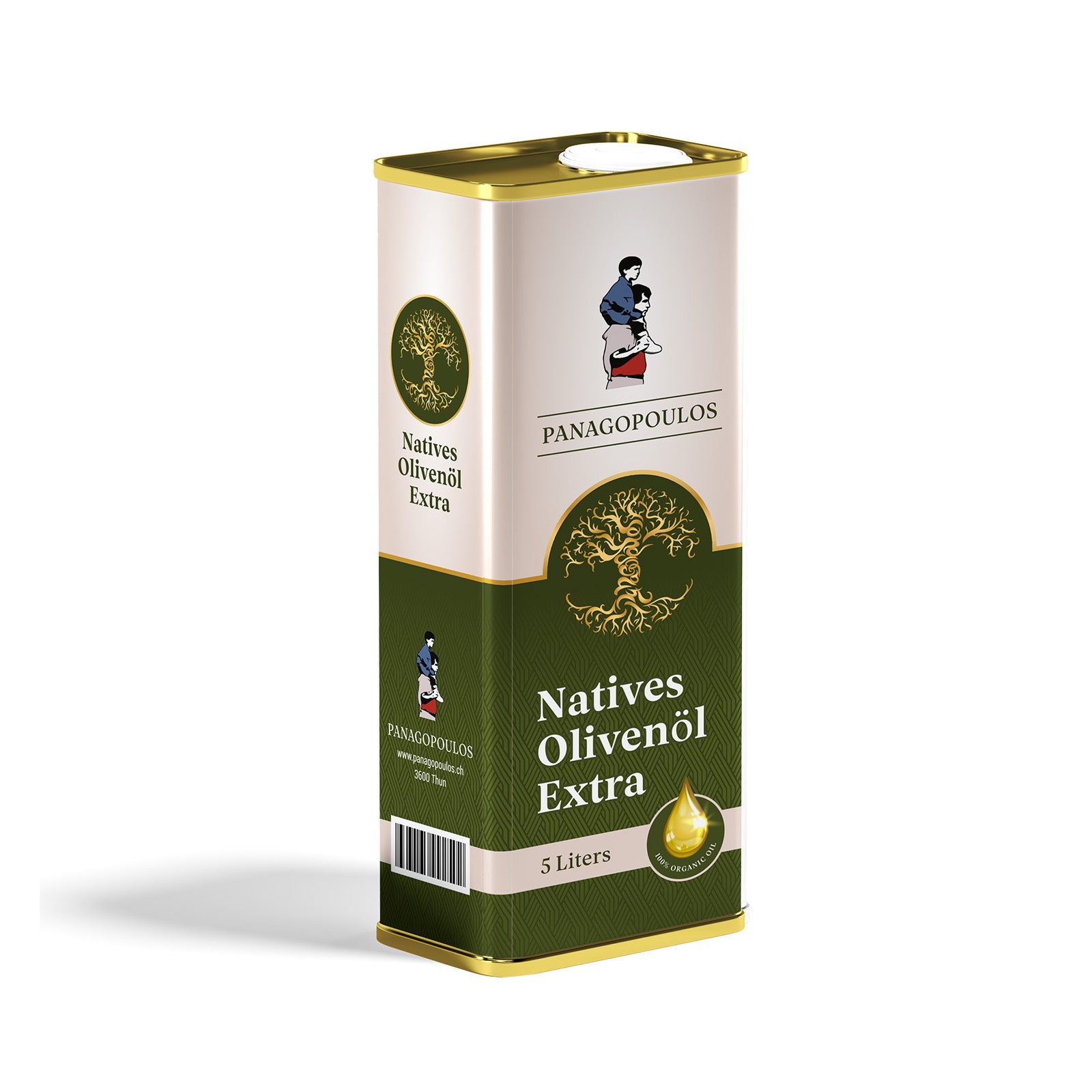 Huile d'olive extra vierge, bidon de 5 l - Première qualité, pressée à froid
